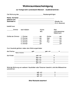 Wohnraumbescheinigung 2020 2026 Fill And Sign Printable Template Online Wohnraumbescheinigung 2020 2026 Fill And Sign Printable Template Online