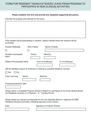 Resident Research Leave Procedure