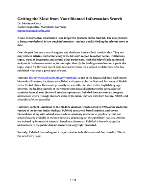 Getting the Most from Your Biomed Information Search