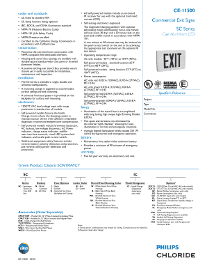 codes and standards UL listed to standard 924 UL damp location listing optional IBC, BOCA, and OSHA illumination standard NFPA 70 (National Electric Code) NFPA 101 (Life Safety Code) NEMA Premium certified Certified to the California Energy