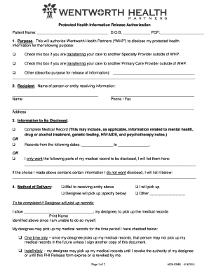 6028-03MR Releasing Information HIPAA Protected Health