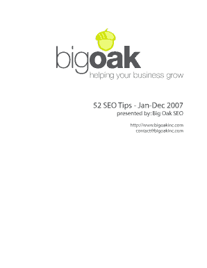 52 SEO Tips - Big Oak SEO SEO Tips and Strategies - cityparksalliance