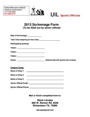 2013 Scrimmage Form - bDMSUAb