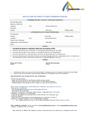 Spanish Digital Signature Certificate Application