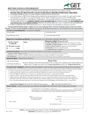 REFUNDbCANCELLATIONb REQUEST Please Note