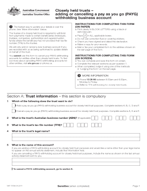 Adding or bcancellingb a pay as you go PAYG - Australian Taxation bb