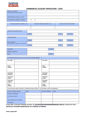 Commercial Account Application