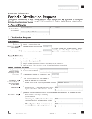 Premiere Select IRA Periodic Distribution Request