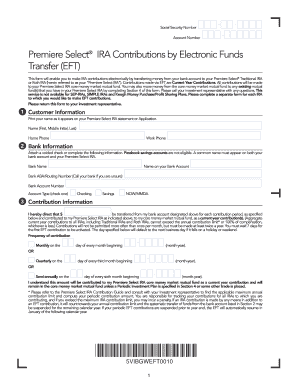 Premiere Select IRA Contribution Form