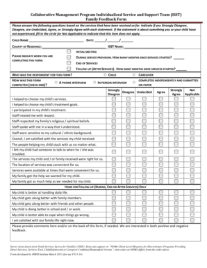 Family Feedback Form