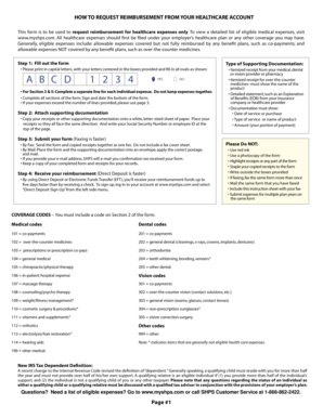 Healthcare Reimbursement Form