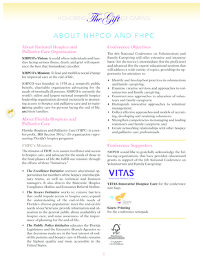 NHPCO Volunteer Conference Registration Form