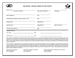 USA Hockey Canada Try-Out Notice