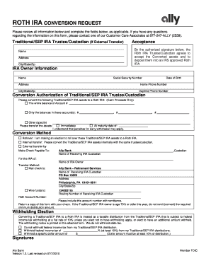 Roth IRA Conversion Request Form