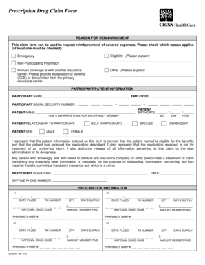 Prescription Drug Claim Form