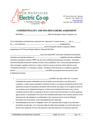 Confidentiality and Non-Disclosure Agreement