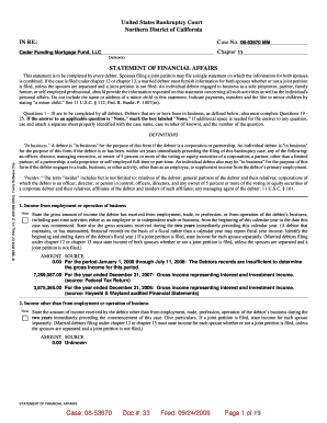 Statement of Financial Affairs