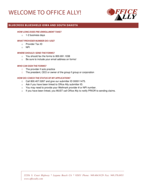Wellmark Blue Cross and Blue Shield Electronic Transaction Registration Form
