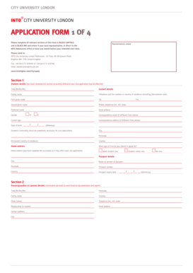 City University London Application Form