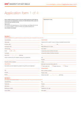 INTO University of East Anglia Application Form