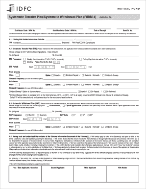 Systematic Transfer Plan Application Form
