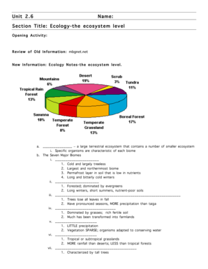 Ecology Ecosystem Level Worksheet