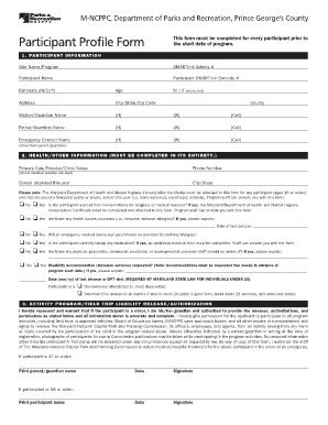 Participant Profile Form