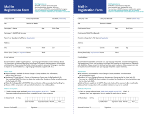 Mail Registration Form