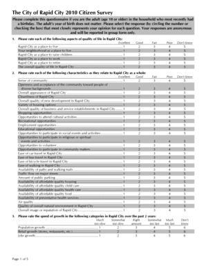 City of Rapid City 2010 Citizen Survey