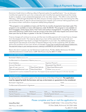 Skip-A-Payment Request Form