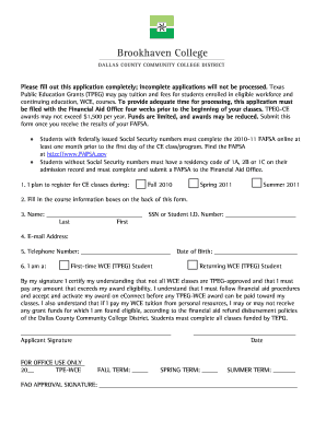 Texas Public Education Grants Application