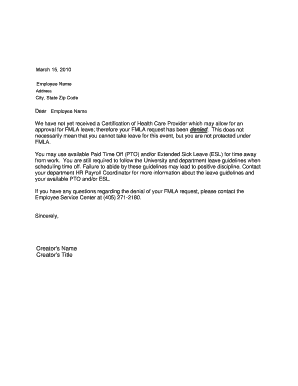 FMLA Leave Designation Notice