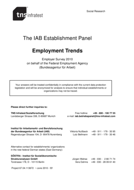 IAB Establishment Panel Employer Survey 2010