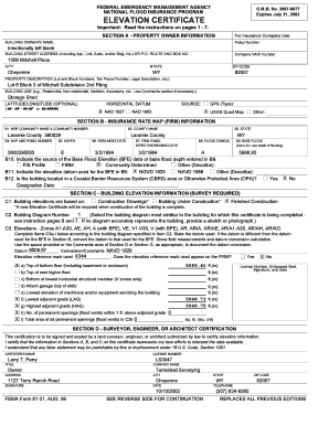 FEMA Elevation Certificate