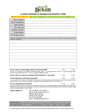 Illinois Freedom of Information Request Form