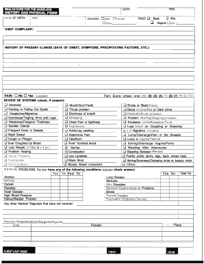 Medical History Form