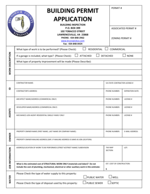 Virginia Building Permit Application