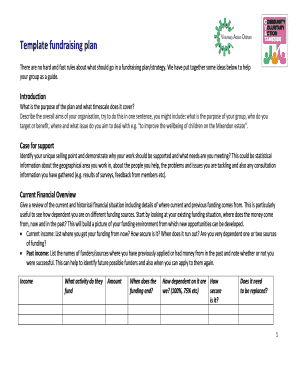 Fundraising Plan Template