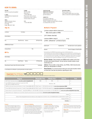 SHRM Global Learning System Order Form