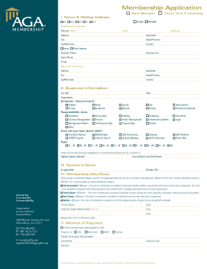 Membership Application Form