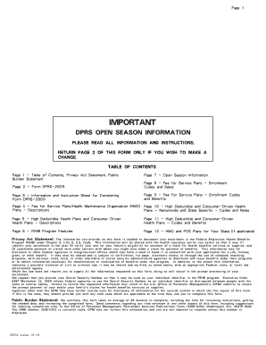 Federal Employees Health Benefits Open Season Form