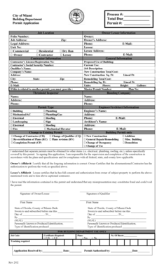 Miami Building Permit Application