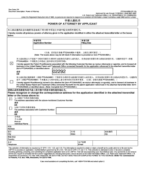 Power of Attorney by Applicant