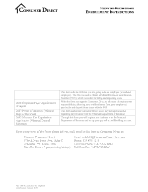 Missouri Self-Directed Supports Enrollment Forms