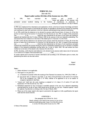 Form 3AA Tax Deduction Certificate