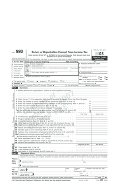 Form 990 Return of Organization Exempt From Income Tax