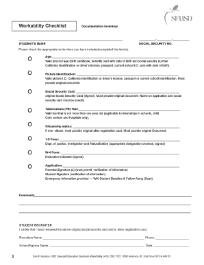 California Student Work Permit Checklist