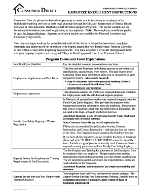 Missouri Self-Directed Supports Employee Enrollment