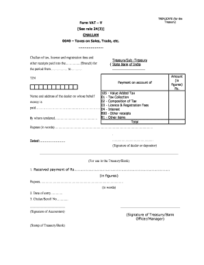 VAT Challan Form