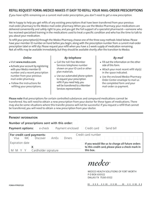 Medco Mail-Order Prescription Refill Request Form